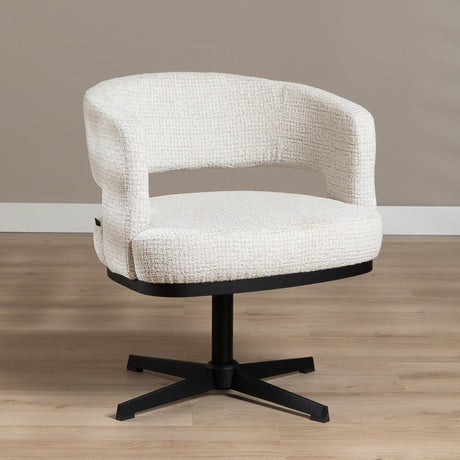 Swivel armchair Gino mottled fabric beige - image 2