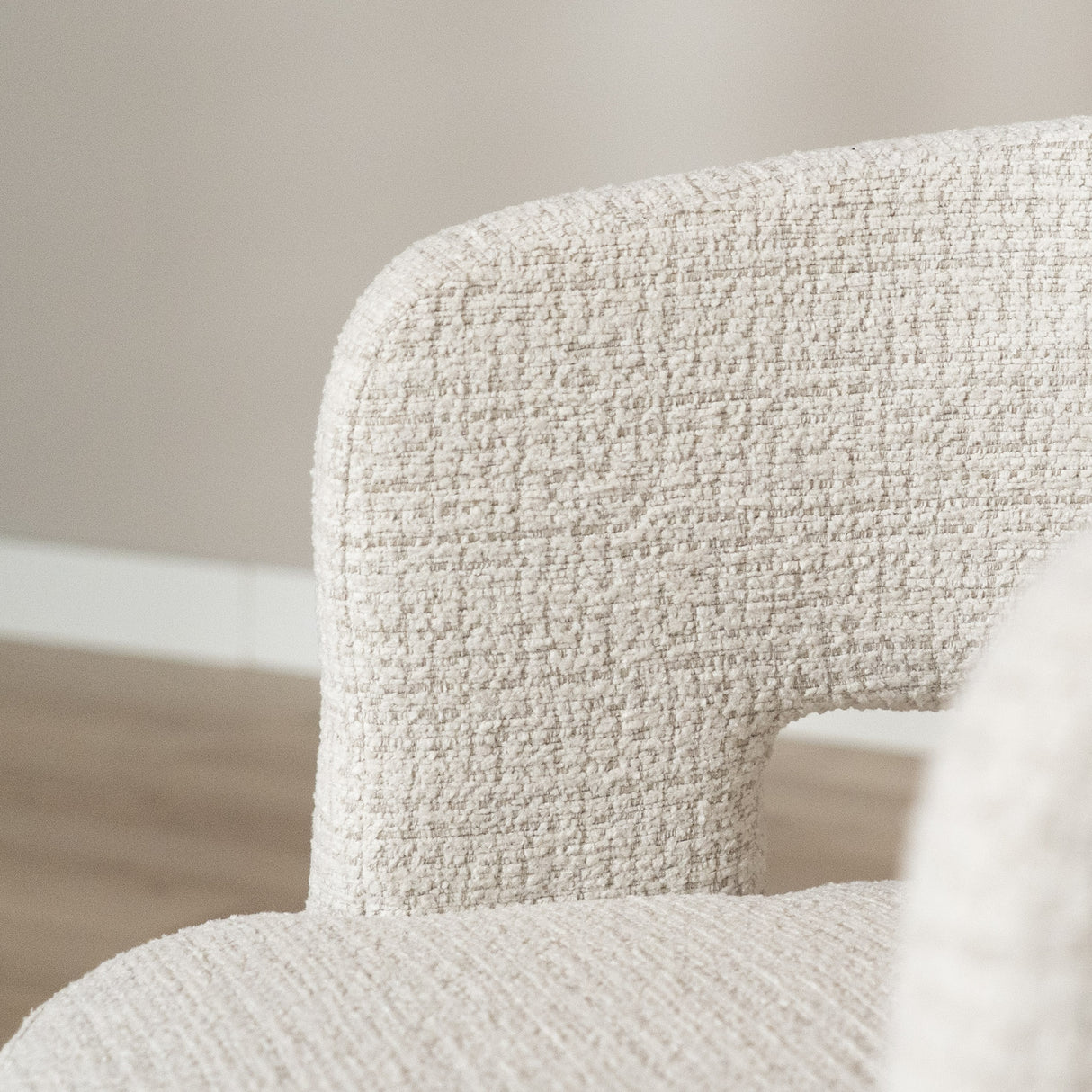 Swivel armchair Gino mottled fabric beige - image 5
