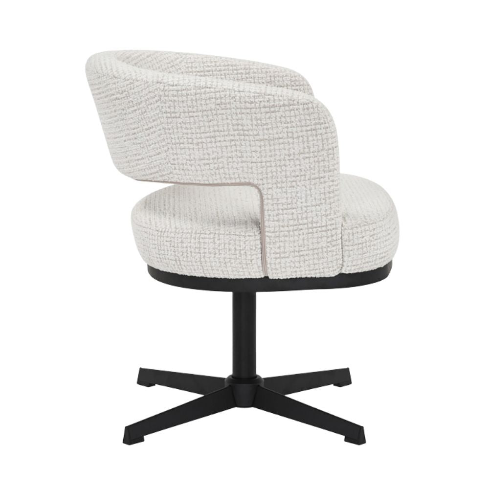Swivel armchair Gino mottled fabric beige - image 12
