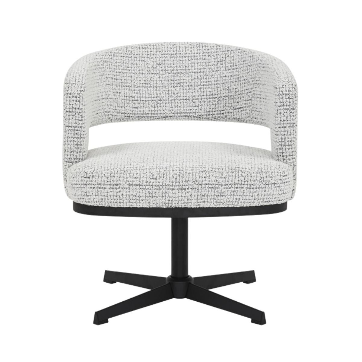 Swivel armchair Gino mixed fabric off white/black - image 11