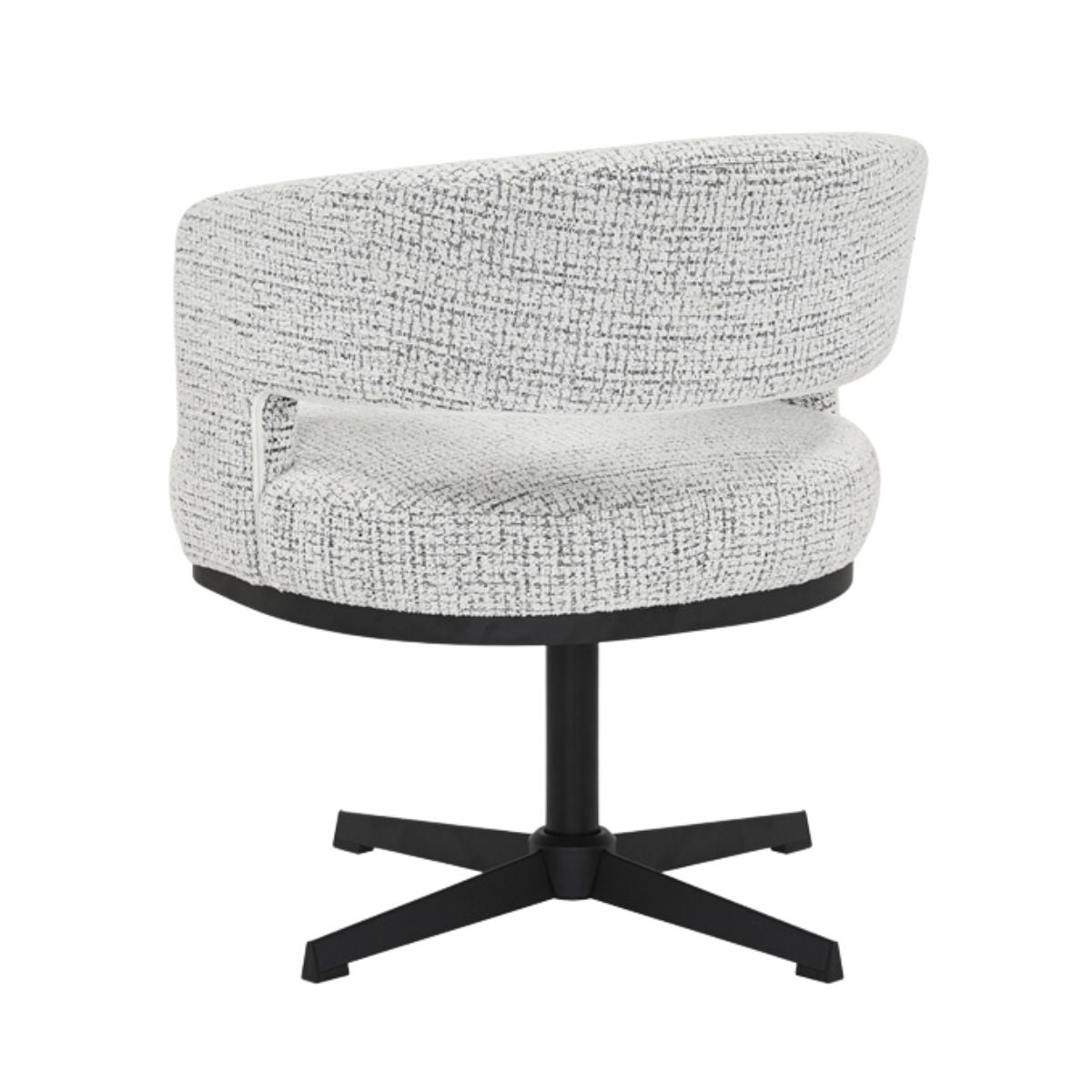 Swivel armchair Gino mixed fabric off white/black - image 13