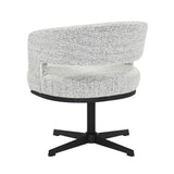 Swivel armchair Gino mixed fabric off white/black - image 13