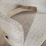 Swivel armchair Gino mixed fabric off white/black - image 8