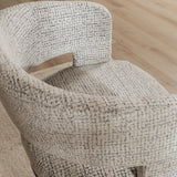 Swivel armchair Gino mixed fabric off white/black - image 6