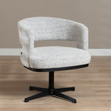 Swivel armchair Gino mixed fabric off white/black - image 2