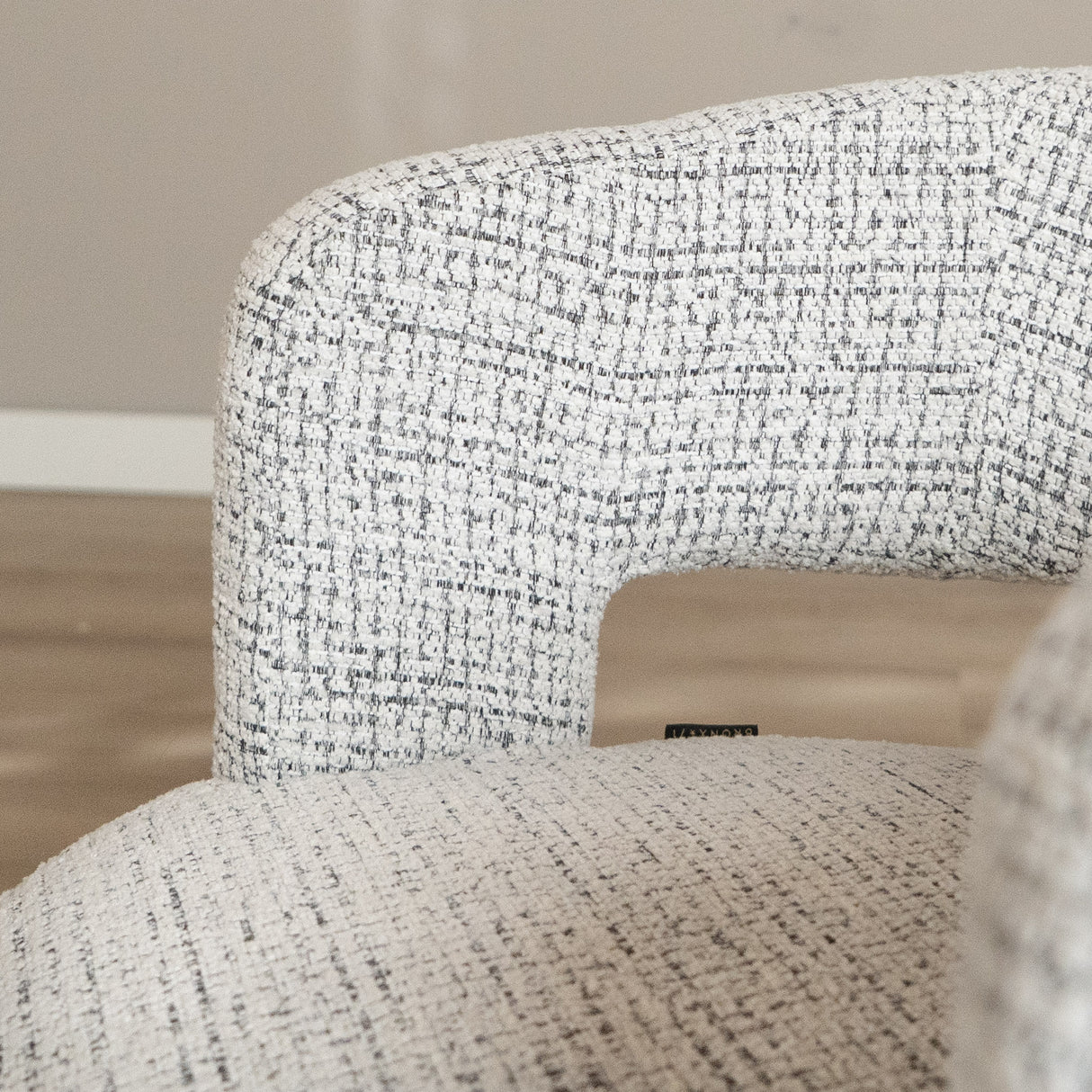 Swivel armchair Gino mixed fabric off white/black - image 5
