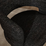 Gino swivel armchair black mixed fabric - image 8