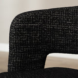 Swivel armchair Gino mixed fabric black - image 6