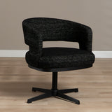 Swivel armchair Gino mixed fabric black - image 2