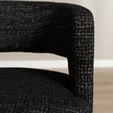 Swivel armchair Gino mixed fabric black - image 5