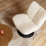 Swivel armchair Lise chenille off white - image 7