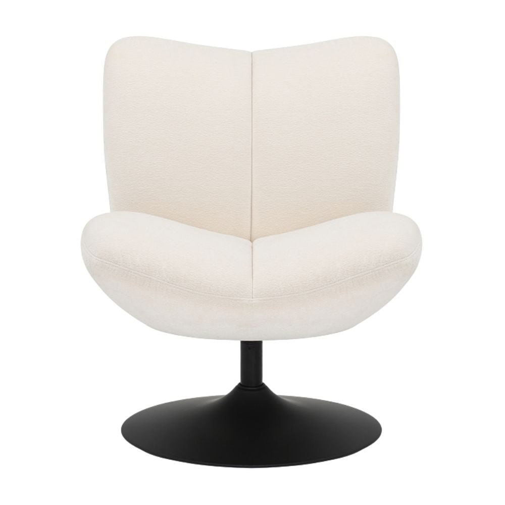 Swivel armchair Lise chenille off white - image 9