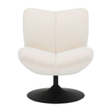 Swivel armchair Lise chenille off white - image 9