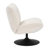 Swivel armchair Lise chenille off white - image 10