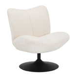 Swivel armchair Lise chenille off white - image 8