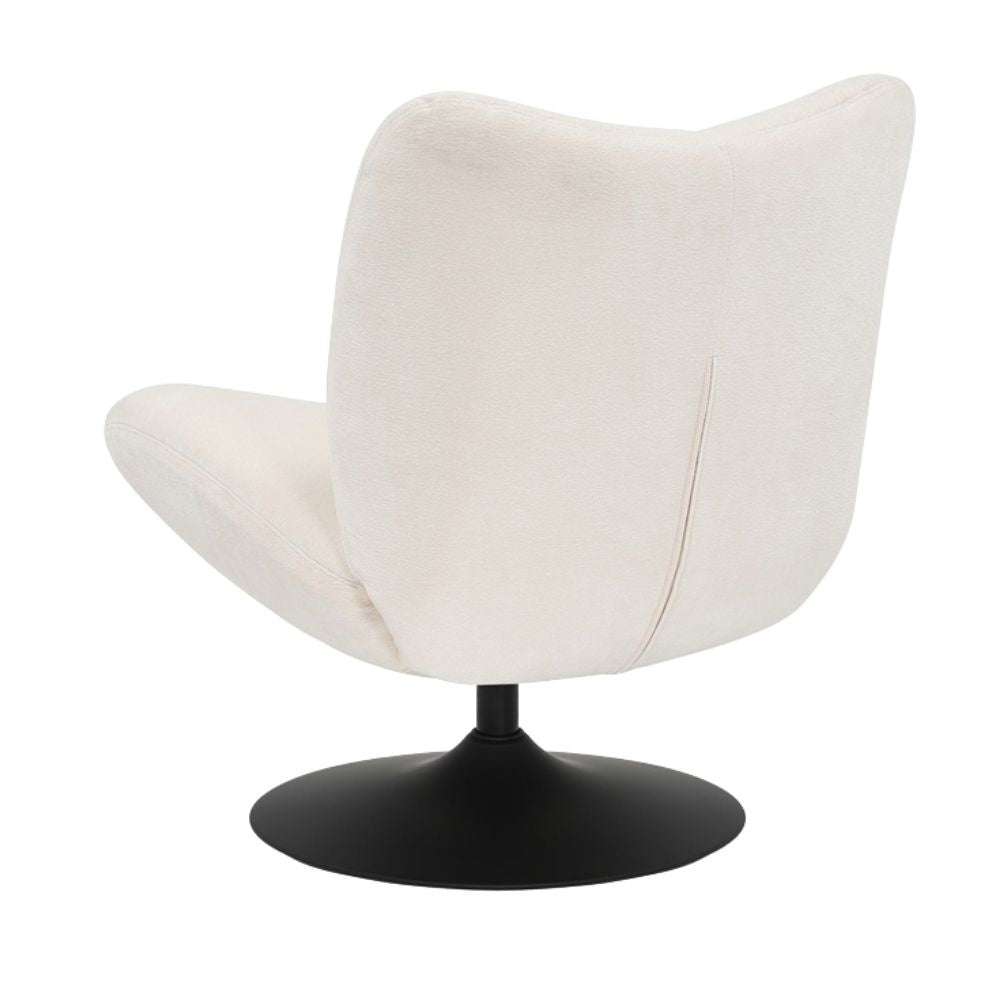 Swivel armchair Lise chenille off white - image 11