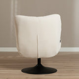 Swivel armchair Lise chenille off white - image 5
