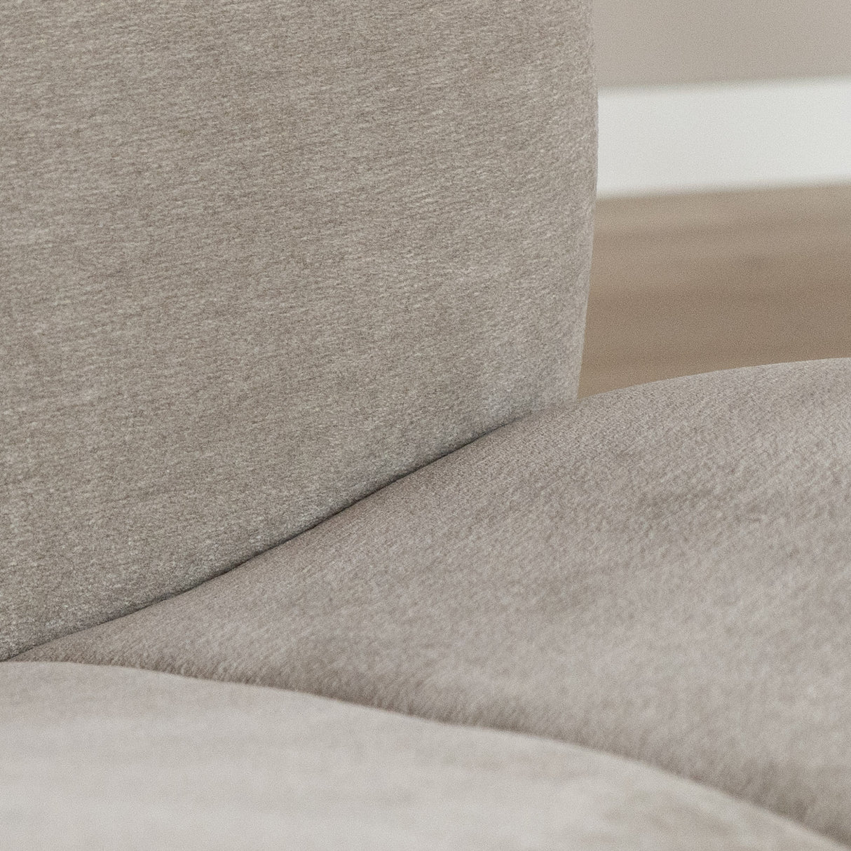 Lise chenille taupe swivel armchair - image 8