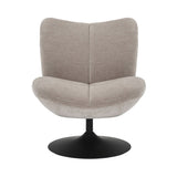 Lise chenille taupe swivel armchair - image 11