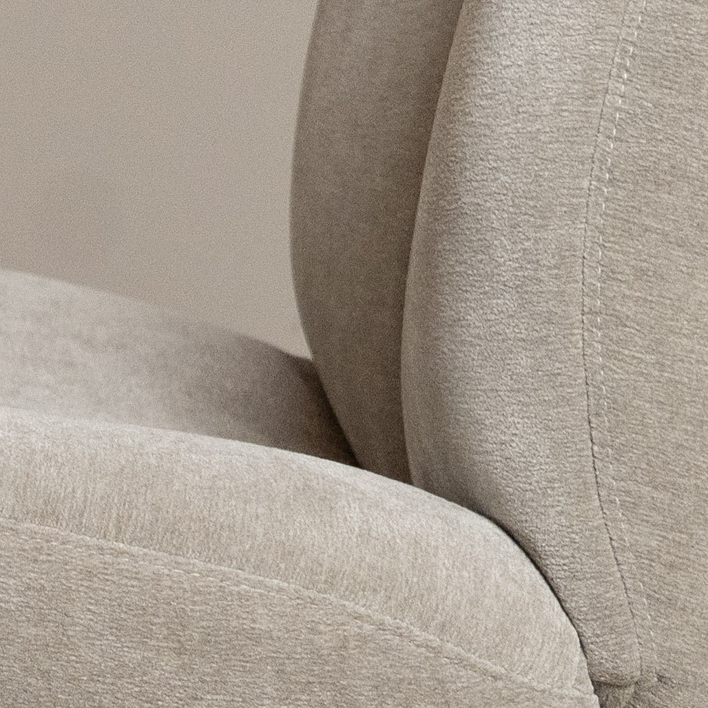 Lise chenille taupe swivel armchair - image 7