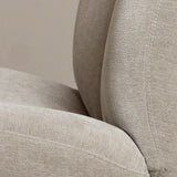 Lise chenille taupe swivel armchair - image 7