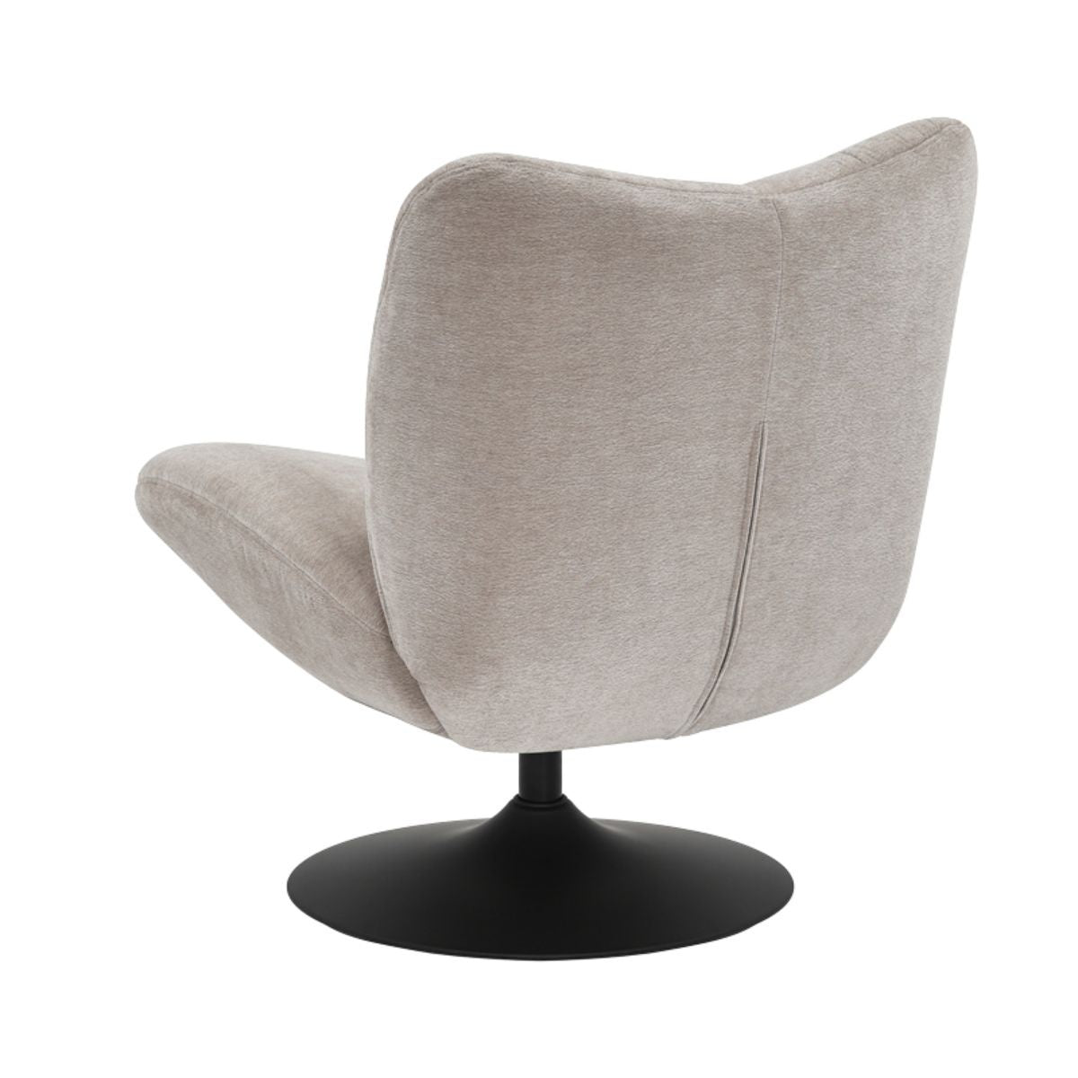 Lise chenille taupe swivel armchair - image 13