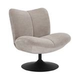 Lise chenille taupe swivel armchair - image 10