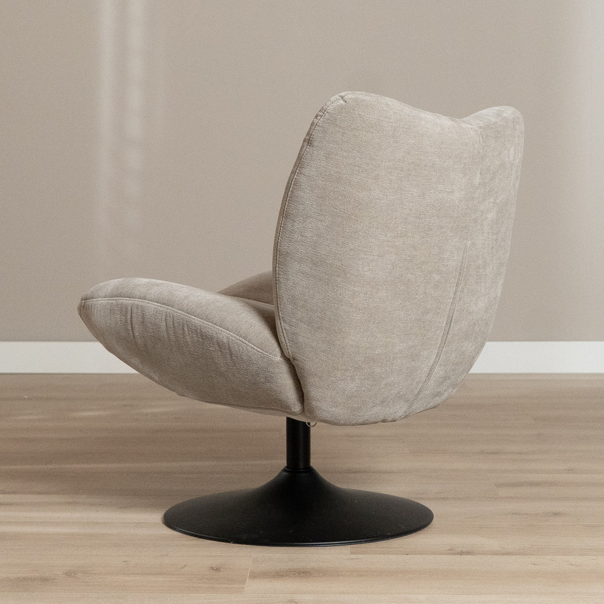 Swivel armchair Lise chenille taupe - image 5