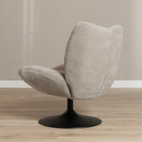Swivel armchair Lise chenille taupe - image 5