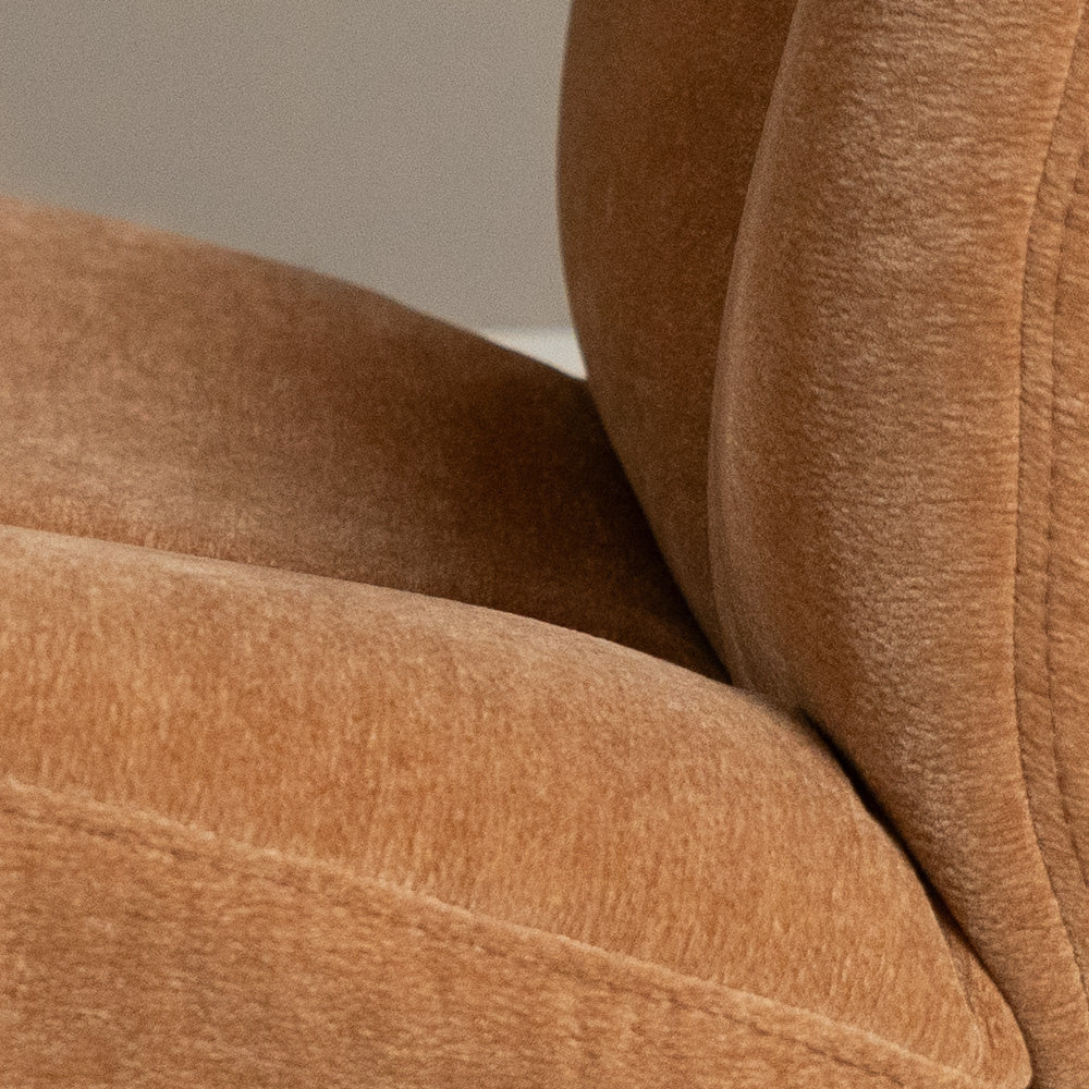 Swivel armchair Lise chenille terracotta - image 1