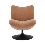 Swivel armchair Lise chenille terracotta - image 5
