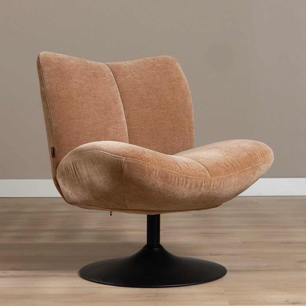 Swivel armchair Lise chenille terracotta - image 2