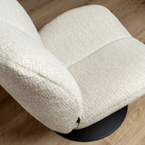 Swivel armchair Moira mottled fabric beige - image 7