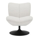 Swivel armchair Moira mottled fabric beige - image 11