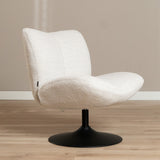 Swivel armchair Moira mottled fabric beige - image 1