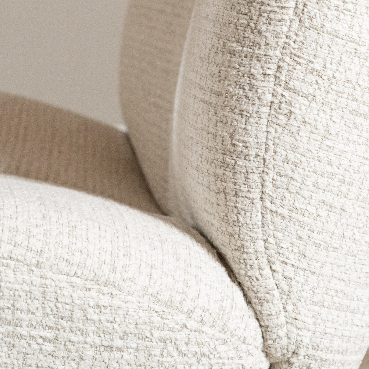 Swivel armchair Moira mottled fabric beige - image 4