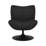 Swivel armchair Moira mixed fabric black - image 11