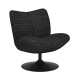 Swivel armchair Moira mixed fabric black - image 10