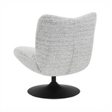 Swivel armchair Moira mixed fabric off white/black - image 13