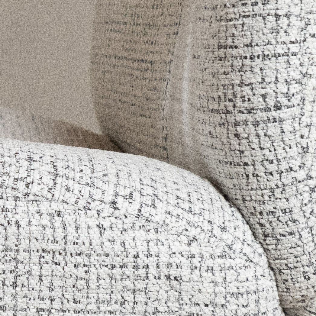 Swivel armchair Moira mixed fabric off white/black - image 5