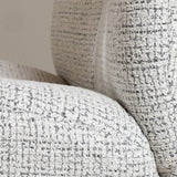 Swivel armchair Moira mixed fabric off white/black - image 5