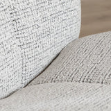Swivel armchair Moira mixed fabric off white/black - image 6