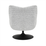 Swivel armchair Moira mixed fabric off white/black - image 14