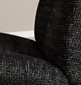 Swivel armchair Moira mixed fabric black - image 5