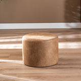 Eco-leather pouf Kyla beige Eco-leather