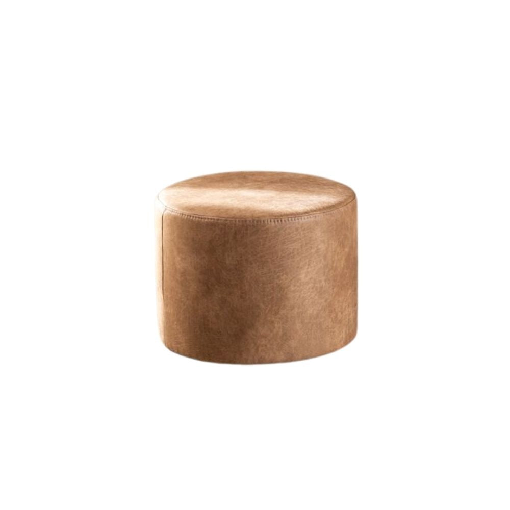 Eco-leather pouf Kyla beige Eco-leather