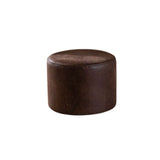 Eco-leather pouf Kyla brown Eco-leather