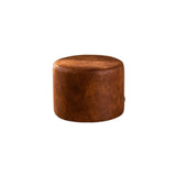 Eco-leather pouf Kyla cognac Eco-leather