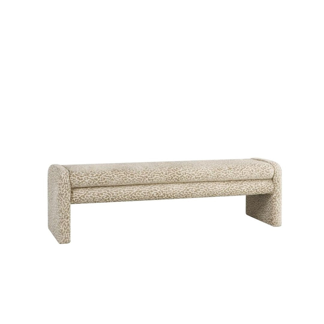 Eetkamerbank Lux leopard taupe 160 cm Bouclé