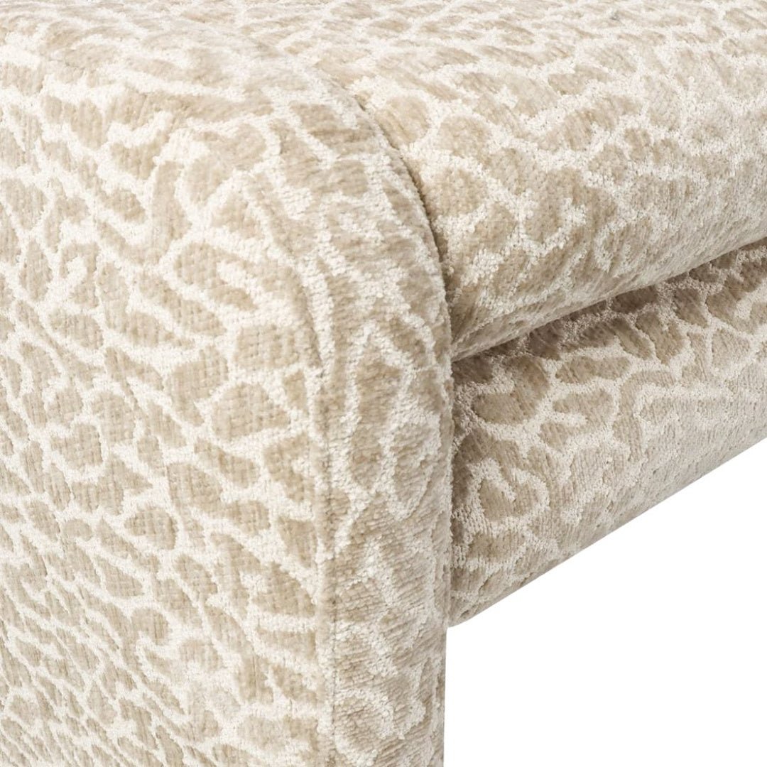 Eetkamerbank Lux leopard taupe 160 cm Bouclé
